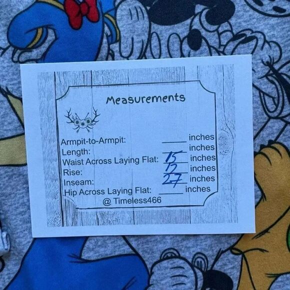 Disney Mickey Mouse Pluto Donald Duck Jogger Loungewear Sleep Pants SZ S #2150 - Picture 2 of 10